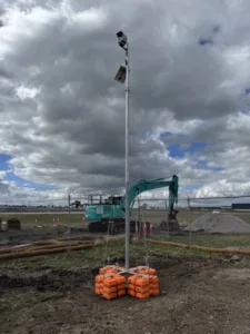 Installation 36 time lapse camera hire on pole kit7
